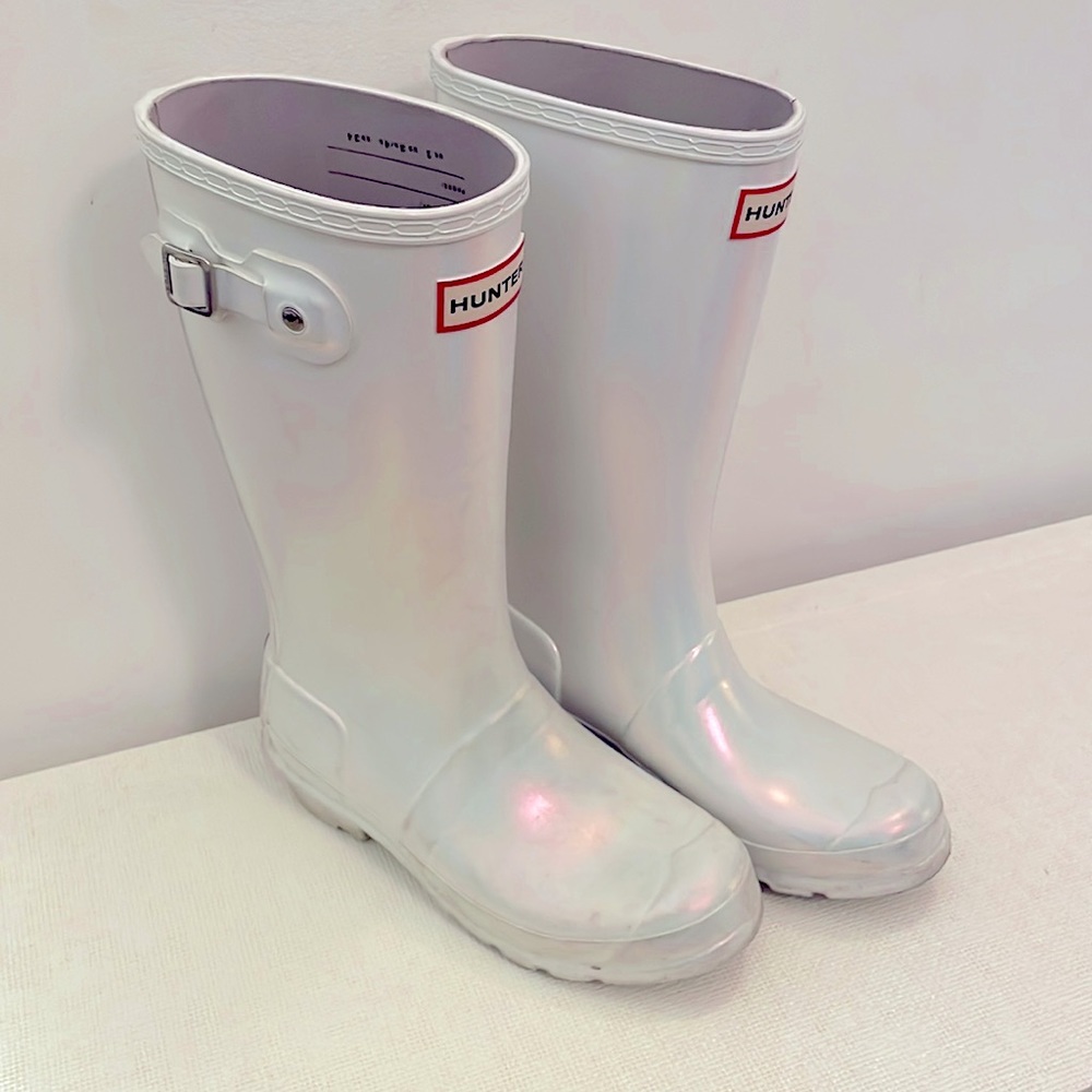Girls Hunter Iridescent Boots size 3